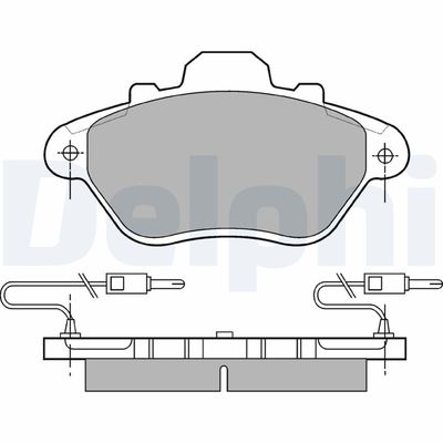 Комплект тормозных колодок, дисковый тормоз DELPHI LP654