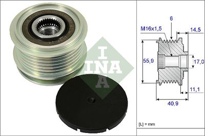 Механизм свободного хода генератора Schaeffler INA 535 0012 10