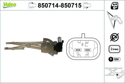 Стеклоподъемник VALEO 850714