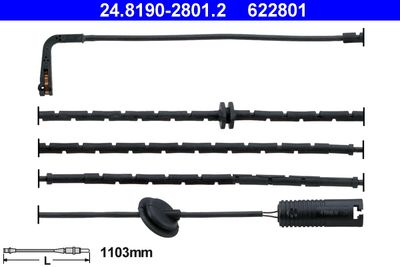 Indikators, Bremžu uzliku nodilums ATE 24.8190-2801.2