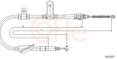 Тросик, cтояночный тормоз COFLE 92.10.5157