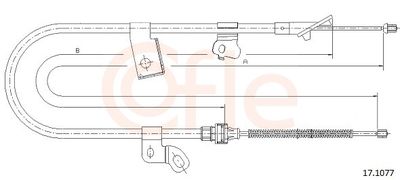 Тросик, cтояночный тормоз COFLE 17.1077