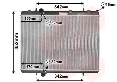 Radiators, Motora dzesēšanas sistēma VAN WEZEL 40002281