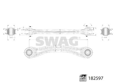 Рычаг независимой подвески колеса, подвеска колеса SWAG 33 10 8673