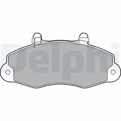 Комплект тормозных колодок, дисковый тормоз DELPHI LP1417