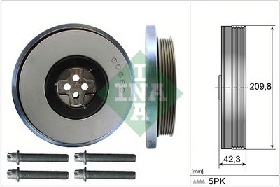 Комплект ременных шкивов, коленчатый вал Schaeffler INA 544060620