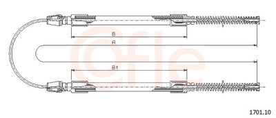 Тросик, cтояночный тормоз COFLE 1701.10