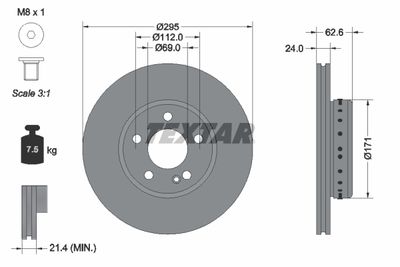 Bremžu diski TEXTAR 92343925