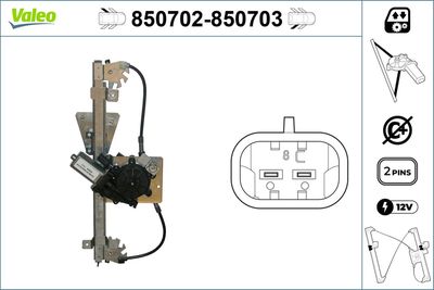 Стеклоподъемник VALEO 850702