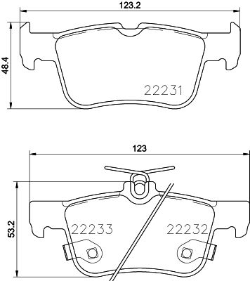 HELLA PAGID 8DB355023301 Bremžu uzliku kompl