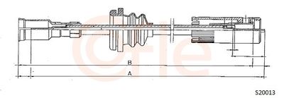 Тросик спидометра COFLE S20013