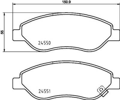 Bremžu uzliku kompl., Disku bremzes HELLA PAGID 8DB 355 013-401