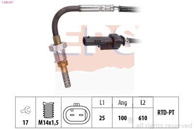 Датчик, температура выхлопных газов EPS 1.220.255