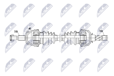 Приводной вал NTY NPW-VV-173