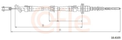 Трос, управление сцеплением COFLE 92.18.6105