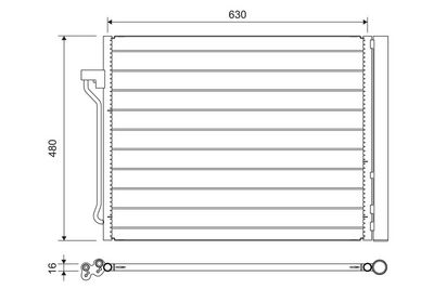 Конденсатор, кондиционер VALEO 822739