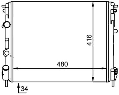 Radiators, Motora dzesēšanas sistēma MAHLE CR 92 000S