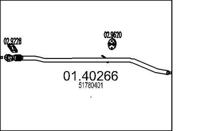 Izplūdes caurule MTS 01.40266