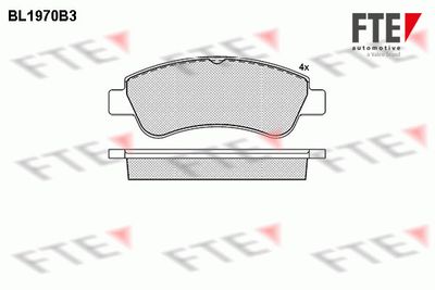 Комплект тормозных колодок, дисковый тормоз FTE 9010555