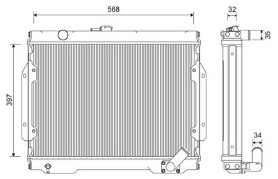 Radiators, Motora dzesēšanas sistēma VALEO 701262