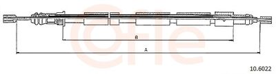Тросик, cтояночный тормоз COFLE 92.10.6022