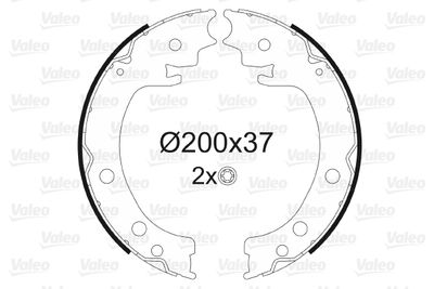 Bremžu loku kompl., Stāvbremze VALEO 564143