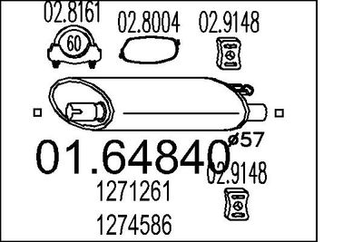 Глушитель выхлопных газов конечный MTS 01.64840