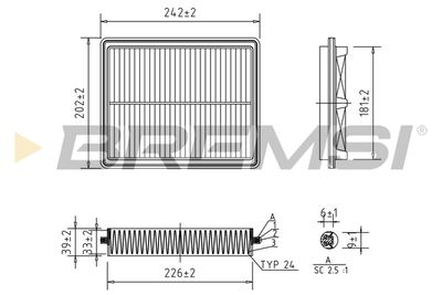 Воздушный фильтр BREMSI FA2239
