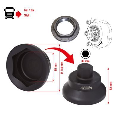 Pusass uzgriežņu atslēga KS TOOLS 450.0201