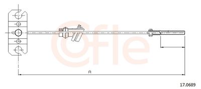 Тросик, cтояночный тормоз COFLE 92.17.0689
