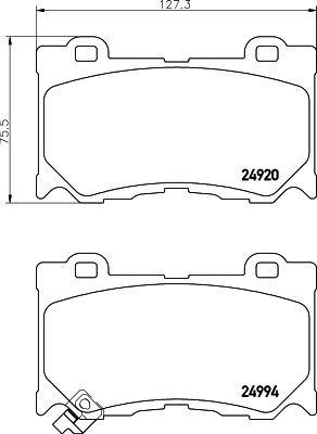 HELLA PAGID 8DB355014841 Bremžu uzliku kompl