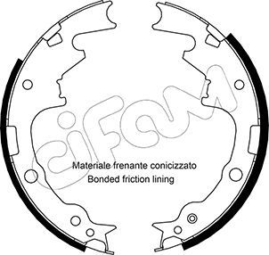 Bremžu loku komplekts CIFAM 153-357
