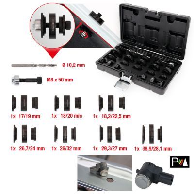 Caurumsitņu komplekts, sensors (novietošanas palīgsistēma) KS TOOLS 140.2650