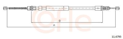 Тросик, cтояночный тормоз COFLE 92.11.6795