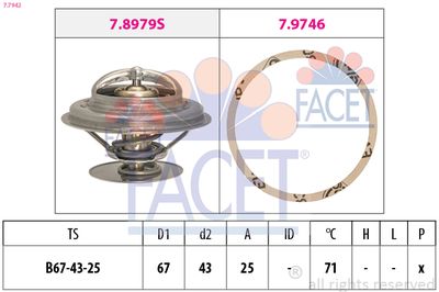 Termostats, Dzesēšanas šķidrums FACET 7.7942