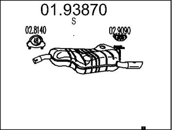Глушитель выхлопных газов конечный MTS 01.93870