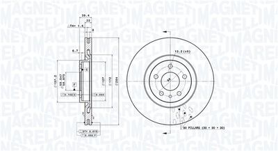 Тормозной диск MAGNETI MARELLI 360406028901