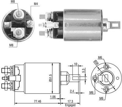 Ievilcējrelejs, Starteris MAGNETI MARELLI 940113050410