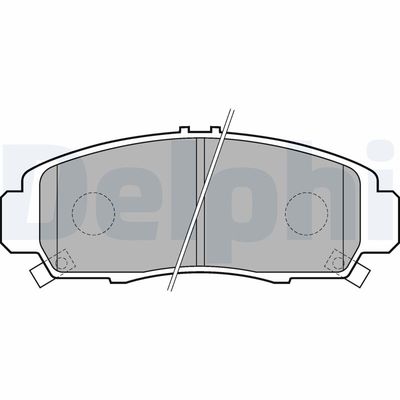Комплект тормозных колодок, дисковый тормоз DELPHI LP1704