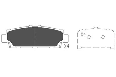 Комплект тормозных колодок, дисковый тормоз KAVO PARTS KBP-9060