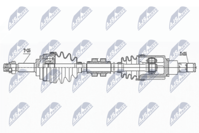 Приводной вал NTY NPW-NS-152