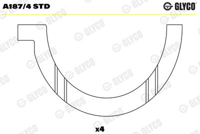 Дистанционная шайба, коленчатый вал GLYCO A187/4 STD