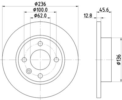 Bremžu diski HELLA PAGID 8DD 355 105-871