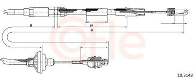 Трос, управление сцеплением COFLE 92.10.3148