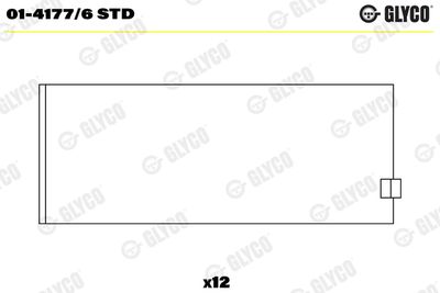 Шатунный подшипник GLYCO 01-4177/6 STD