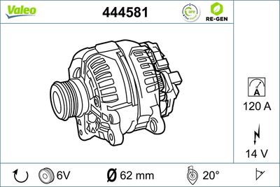 Генератор VALEO 444581