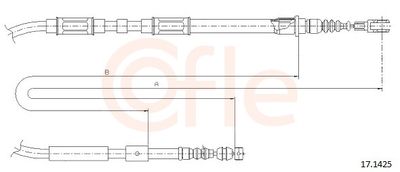 Тросик, cтояночный тормоз COFLE 17.1425