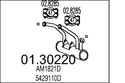 Предглушитель выхлопных газов MTS 01.30220