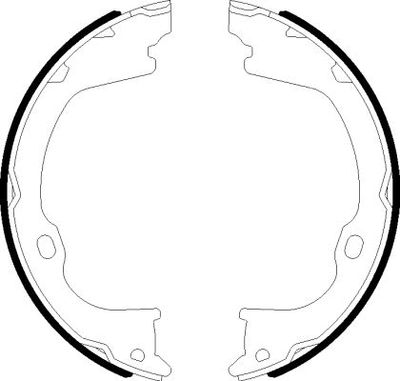 Bremžu loku kompl., Stāvbremze HELLA 8DA 355 051-101