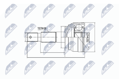Šarnīru komplekts, Piedziņas vārpsta NTY NPZ-TY-070